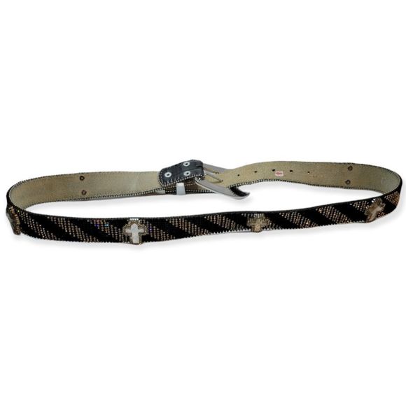 Women\'s Genuine Leather Embellished Belt Size XL main image 4